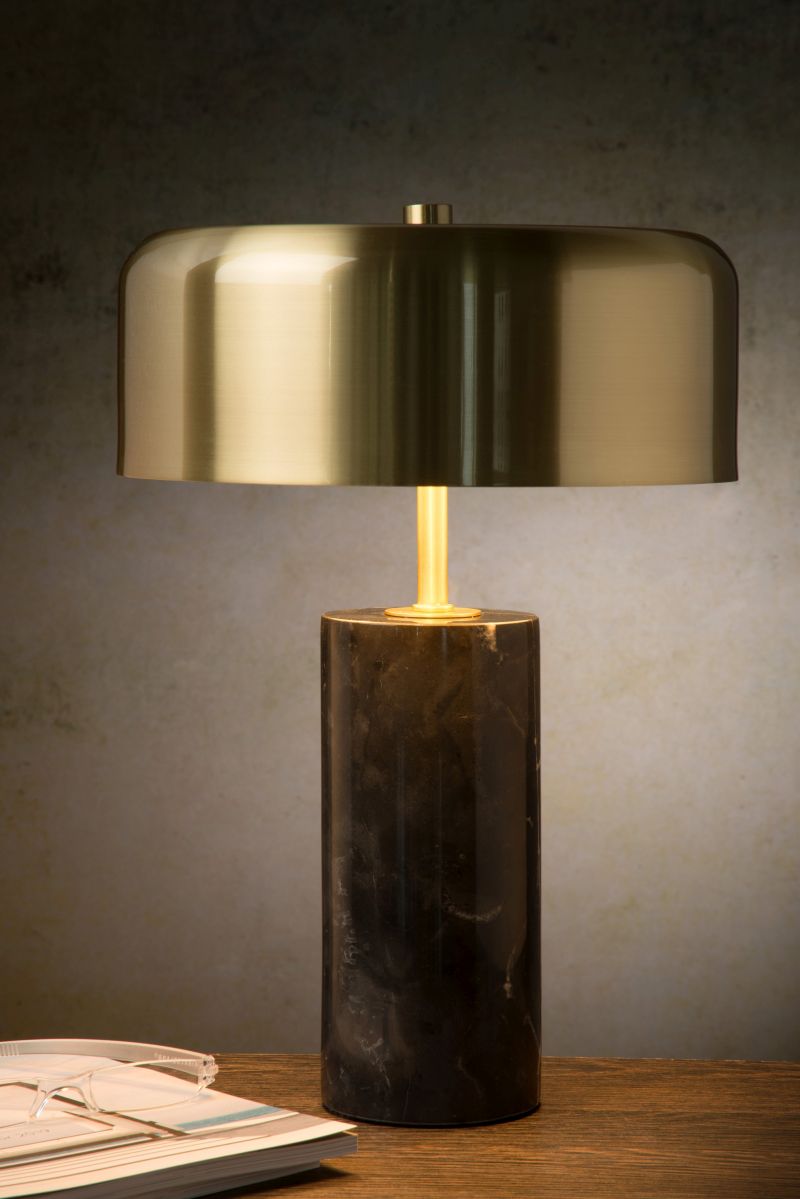 Lucide MIRASOL - Stolná lampa - Ø 25 cm - 3xG9 - Čierna